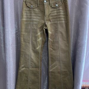 Stylish Tan Flared corduroy Pants